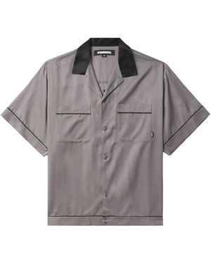 Neighborhood Short-Sleeve Pocket Bowling Shirt - Gray