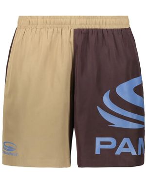 Perks And Mini Logo-Print Two-Tone Swim Shorts - Grey