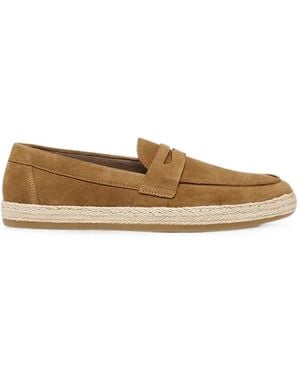 Geox Pantelleria Suede Espadrille Loafers - White