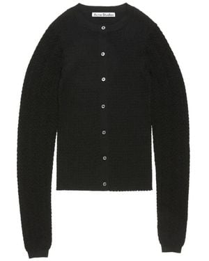 Acne Studios Button Knitted Cardigan - Black