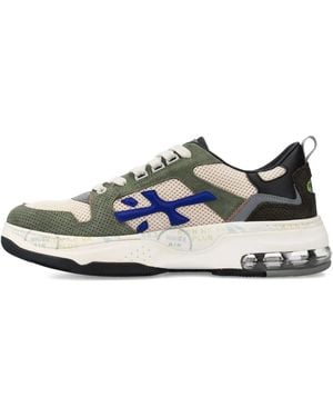 Premiata Drake Mesh-Panel Sneakers - Blue