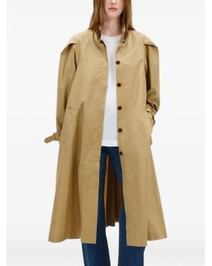 BITE STUDIOS Chet Voluminous-Shoulder Trench Coat - Natural