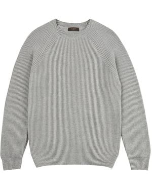 Incotex Ribbed Crew-neck Sweater - グレー