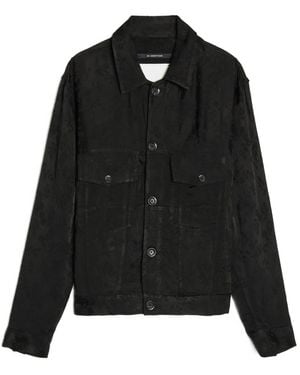 Song For The Mute Floral-Embossed Jacket - Black