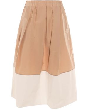 Antonelli Colour-Block Midi Skirt - Natural