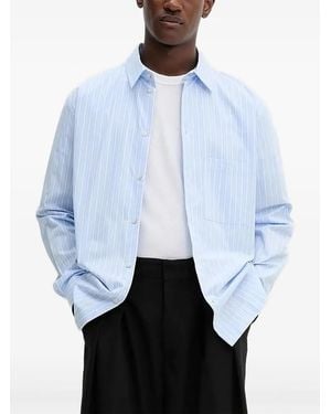 Won Hundred Striped Long-Sleeved Shirt - White