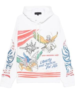 Who Decides War Liberty Graphic-Print Hoodie - White