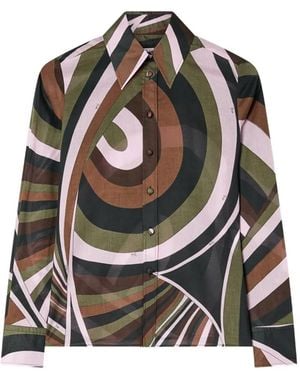 PUCCI Iride-Print Shirt - Black
