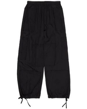 Bimba Y Lola Embroidered-Patchwork Drawstring Trousers - Black