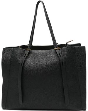 MINOBOSSI Paulina Leather Tote Bag - Black