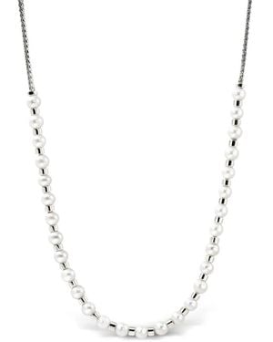 John Hardy Collar Jh Essential Con Perla - Blanco