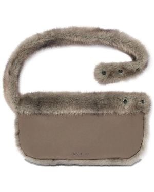 OPEN YY Gürteltasche Aus Plüsch - Grau