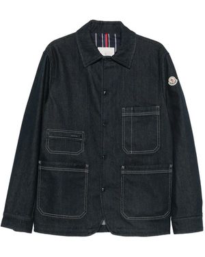 Moncler Patch-Pocket Denim Jacket - Blue
