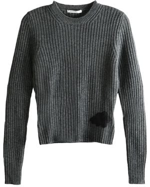 Cecilie Bahnsen Gerippter Pullover - Grau