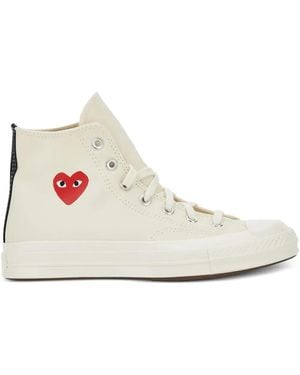 COMME DES GARÇONS PLAY Chuck 70 High-Top-Sneakers mit Herz-Print - Weiß