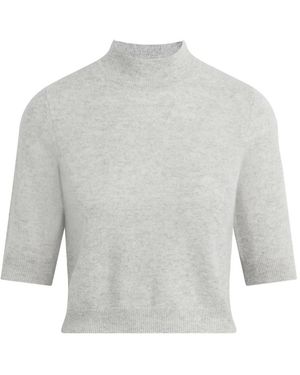 FAVORITE DAUGHTER Mock-Neck Short-Sleeve T-Shirt - Grey