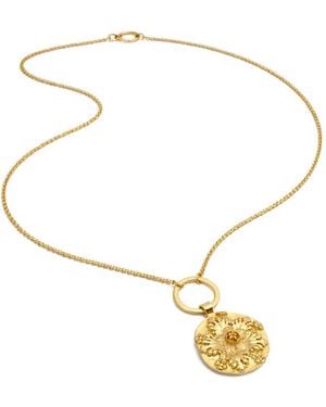 Yoj Collana Con Pendente Maxi Flower - Metallizzato