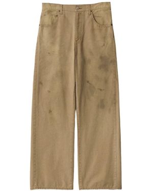 stein Sulfur-Dyed Oxford Wide-Leg Trousers - Natural