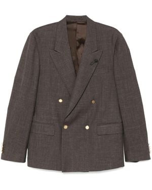 Lardini ブローチディテール ジャケット - グレー