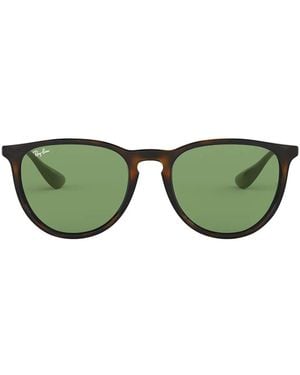 Ray-Ban Erika Round-Frame Sunglasses - Green