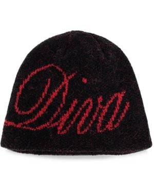 Carne Bollente Intarsia-Knit Beanie Hat - Red