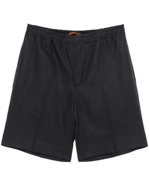 ZEGNA Elasticated-Waistband Shorts - Blue