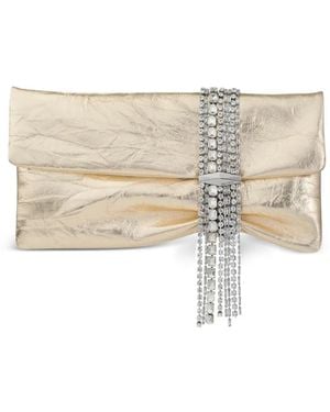 Jimmy Choo Zandra Crystal-Embellished Clutch Bag - Natural