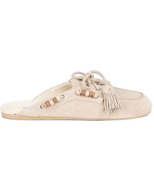 Miu Miu Mules Aus Wildleder - Natur