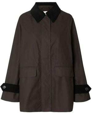 SELECTED X Halley Stevensons Corduroy-Collar Jacket - Black