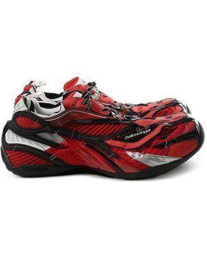 Balenciaga Striped Sneakers - Red