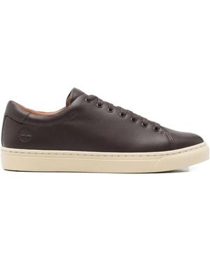 Timberland Dover Park Lace-Up Leather Trainers - Brown