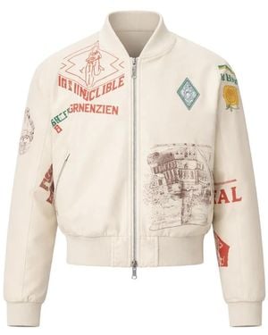 Marine Serre Regenerated Printed Bomber Jacket - Natural