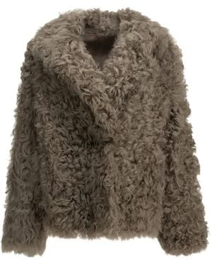 Blancha Shearling Coat - Brown