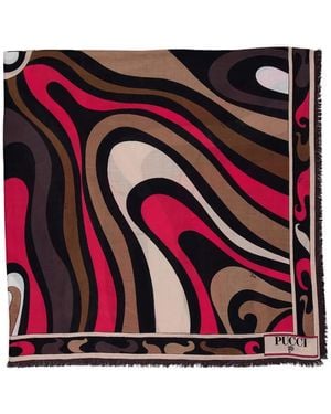 PUCCI Marmo-Print Scarf - Red