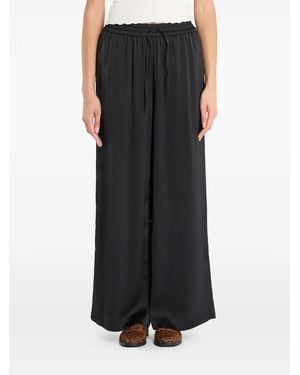 Samsøe & Samsøe Elasticated-Waistband Palazzo Pants - Black