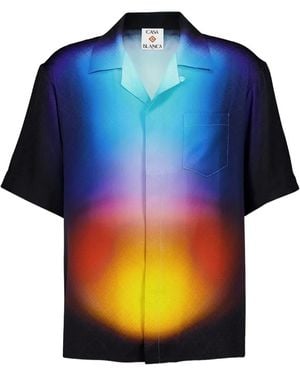 CASABLANCA Gradient-Effect Shirt - Blue