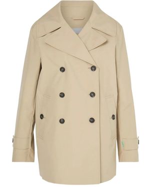 Save The Duck Double-Breasted Buttoned Coat - Natural