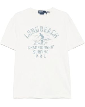 Polo Ralph Lauren T-Shirt Met Grafische Print - Wit