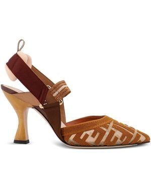 Fendi Colibrì Pointed-Toe Straps Court Shoes - Brown