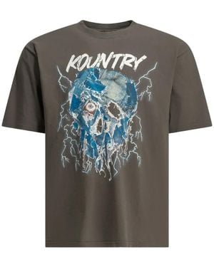 Kapital Denim Face T-Shirt - Grey