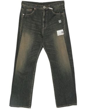 Maison Mihara Yasuhiro Logo-Patch Buttoned Jeans - Grey
