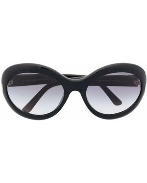 Tom Ford トム・フォード・アイウェア ラウンドフレーム サングラス - ブラック