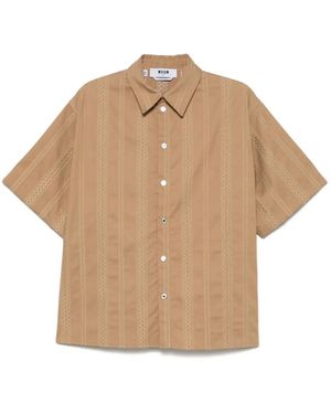 MSGM エンブロイダリー シャツ - ナチュラル
