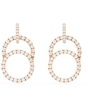 COURBET 18Kt Recycled Rose Celeste Laboratory-Grown Diamond Pavé Hanging Earrings - Pink