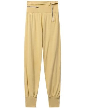 Isabel Marant Tydie Zip-Details Trousers - Yellow