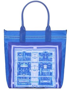 Shanghai Tang Double Happiness Tote Bag - Blue