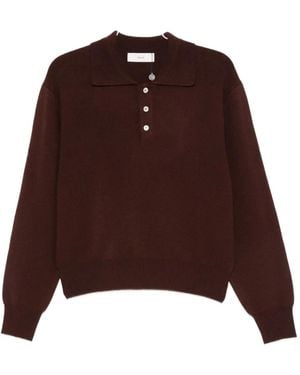 DUNST Knitted Polo Shirt - ブラウン