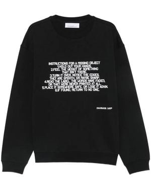 Oamc Peacemaker Slogan-Print Jumper - Black