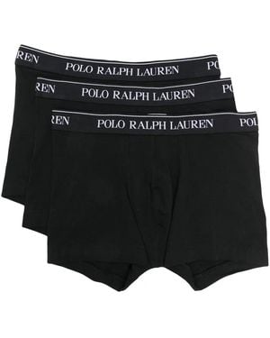 Polo Ralph Lauren Pack de tres calzoncillos con logo en la cinturilla - Negro