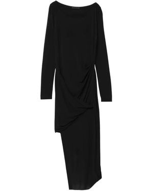 Helmut Lang Twisted Drape Dress - Black
